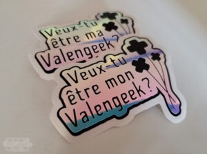 Autocollant geek à offrir pour la saint valentin